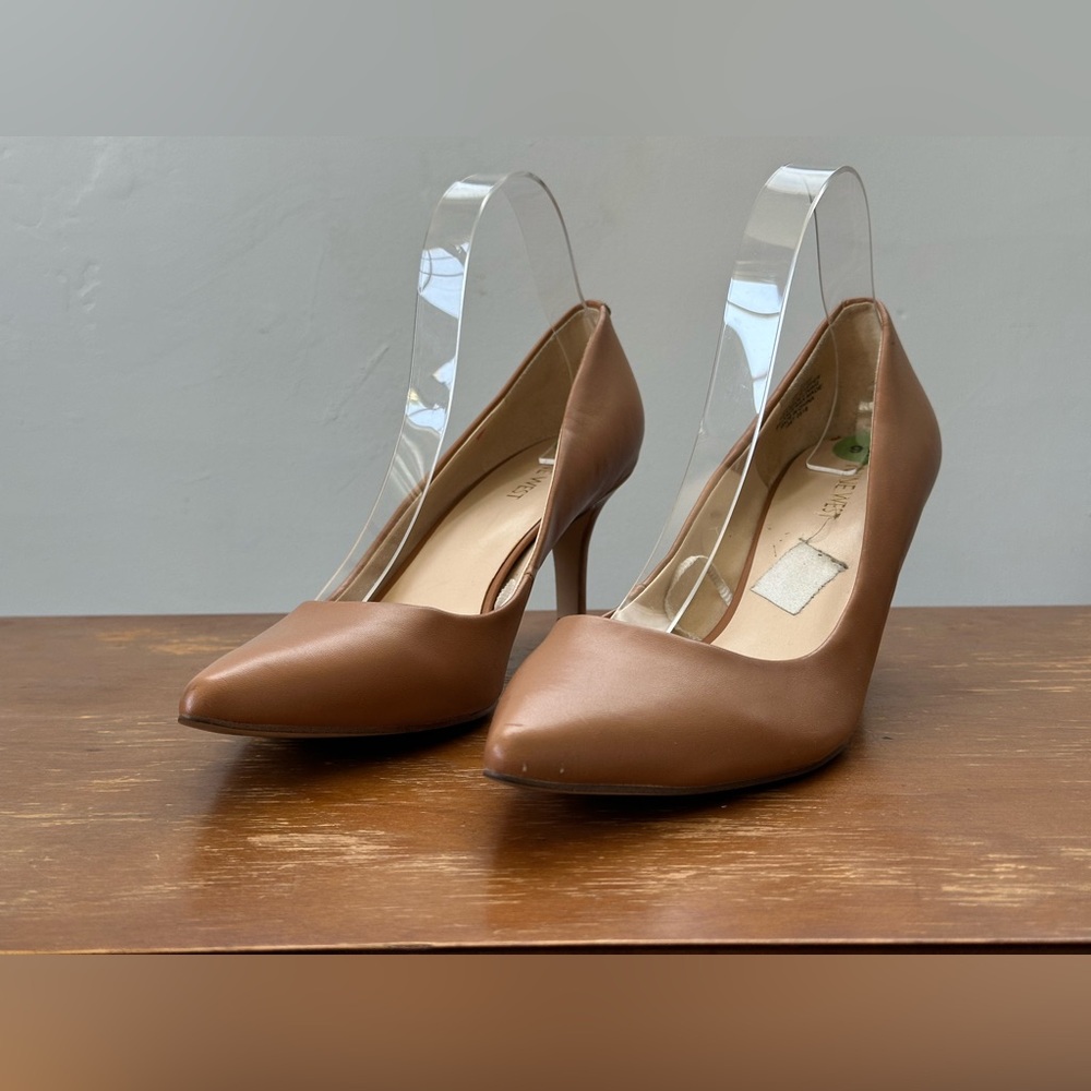 Nine West Elise Brown Faux Leather Pumps Women's Size 9.5 M